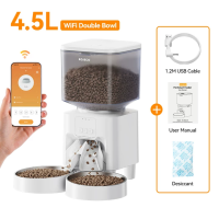ROJECO 4.5L Pet Smart Feeder Automatic WiFi Cat Food Dispenser for Cat and Dog
