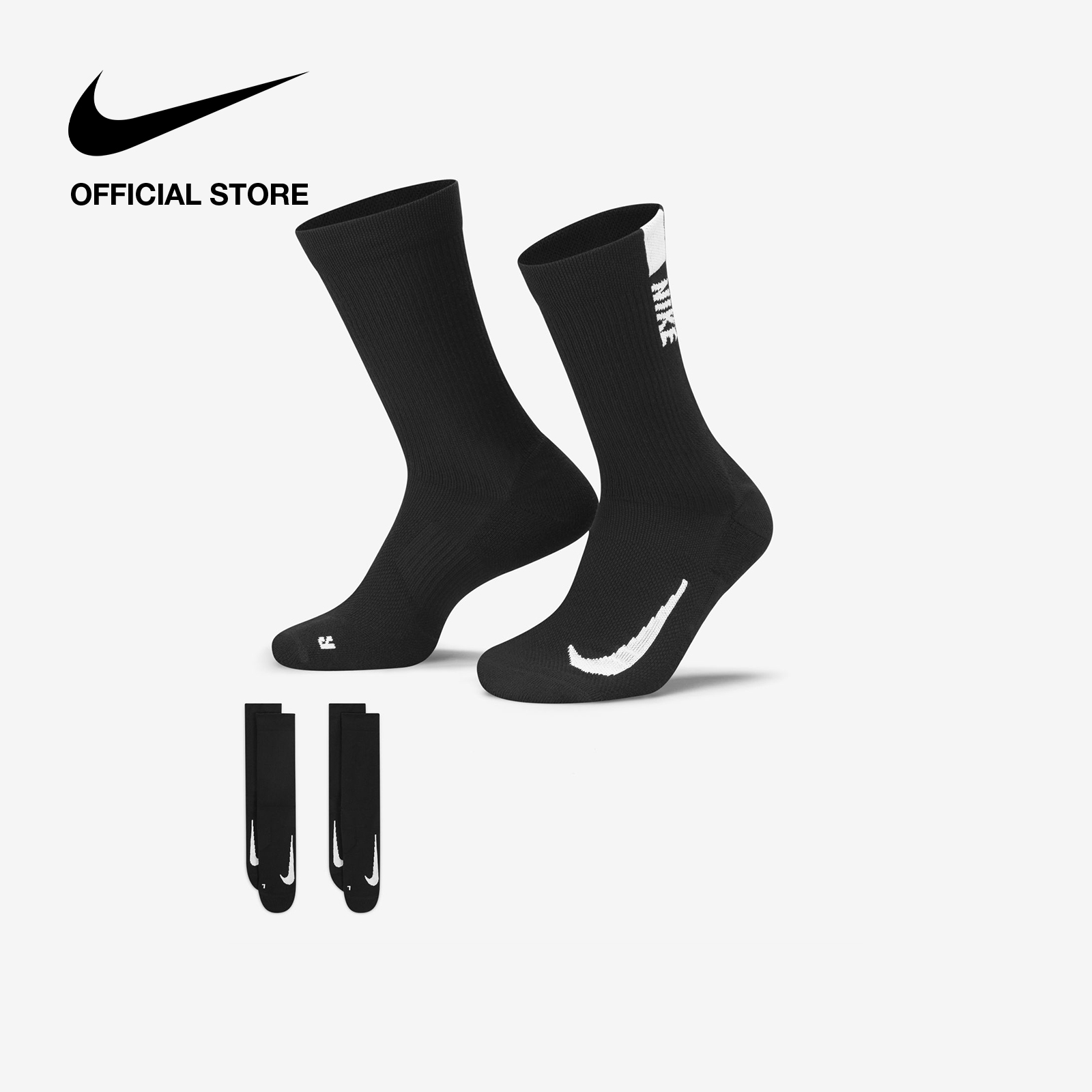 [DUY NHẤT 1.8 | VOUCHER 25%] Tất Cổ Cao Nike Multiplier Crew Socks (2 Pairs) - Black