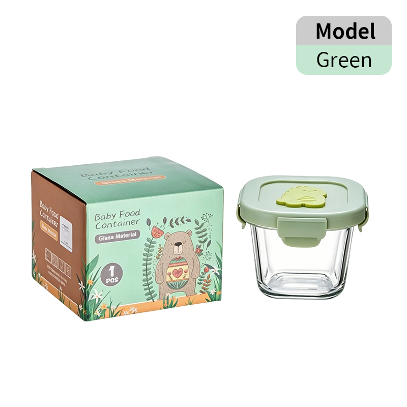 COCOBB 3 in1 Portable Baby Glass Food Container Box Storage Freezer And Heat-resistant Storage Box