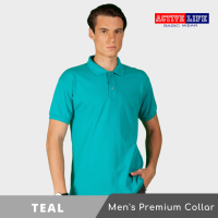 Active Life Premium Mens Polo Shirt (Honeycomb) - Teal