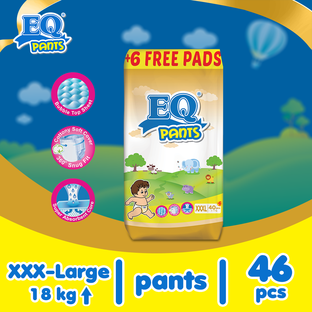 EQ Pants Jumbo Pack XXXL (15kg up) - 40 pcs x 1 (40 pcs) - Diaper Pants