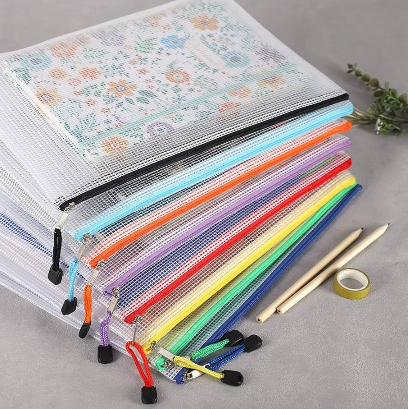 A3A4A5A6 | Mesh Zipper File Bag Transparent File Bag Waterproof