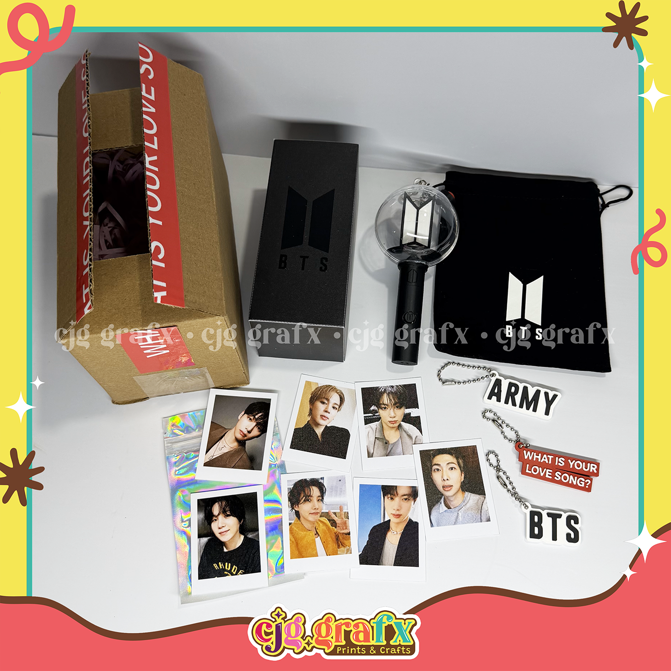 BTS Mini Army Bomb V4 Keychain | Glow in Dark / LED Light / Inhaler Holder | Light Stick Kpop Fan | CJG GraFx