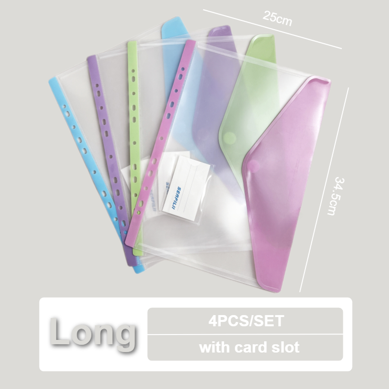 Long Binder File Folder Document Organizer Ring Binder Cover Paper Organizer File Storage Bag