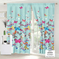 HTC 20PCS Butterfly Flower Curtains For Window 100x210cm Curtains Sale For Window On Sale Free Shipping Kurtina For Window Makapal Elegant Design Plain Curtains For Living Room Aesthetic Long Short Decorated Curtain Blackout Legant