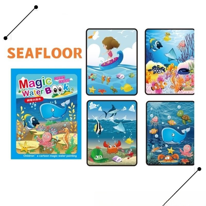 Magic Coloring Book For Kids Reusable Magic Pen Water Drawing Book Educational Kids Painting Toys