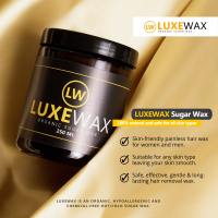 LUXEWAX ORGANIC SUGAR WAX BIG 250g & MINI 150g W/ KIT 100% ORIGINAL W/ FREE SEPHINE SOAP