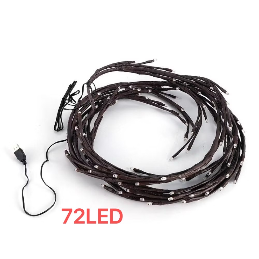 72/96/144 LED USB Rattan Lamp Wall Decoration TARSURR Tree Vine Light Lighting Form Simulation Rattan Christmas LED String High Quality