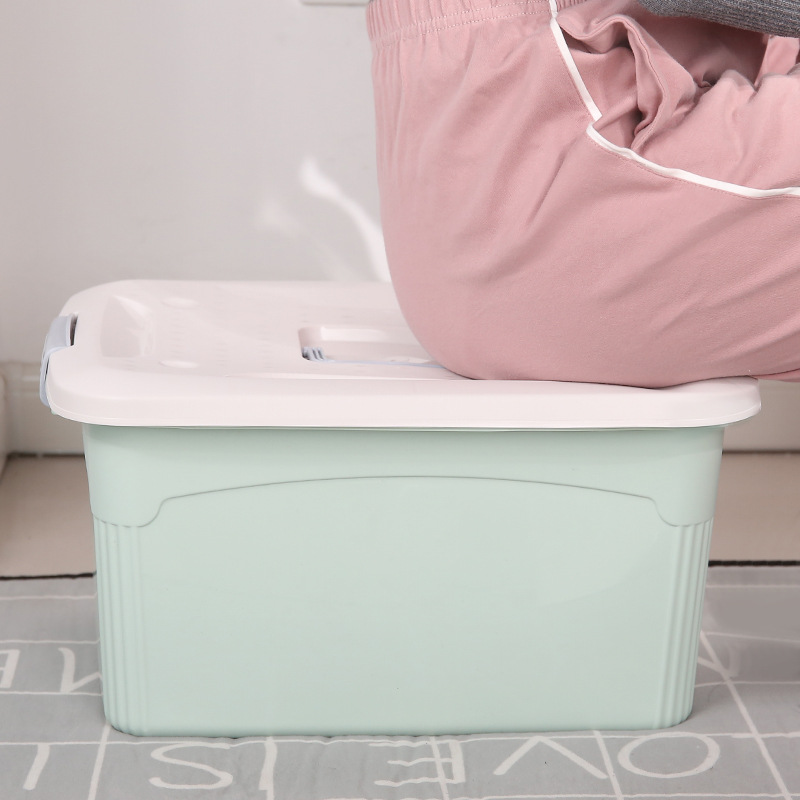 Thickened Extra Large Plastic Clothes Storage Box Finishing Box Storage