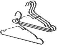 Brabantia Lightweight Black Aluminium Clothes Hangers (Set of 4) Extra Grip & Anti-Stretch Design (Option Select)