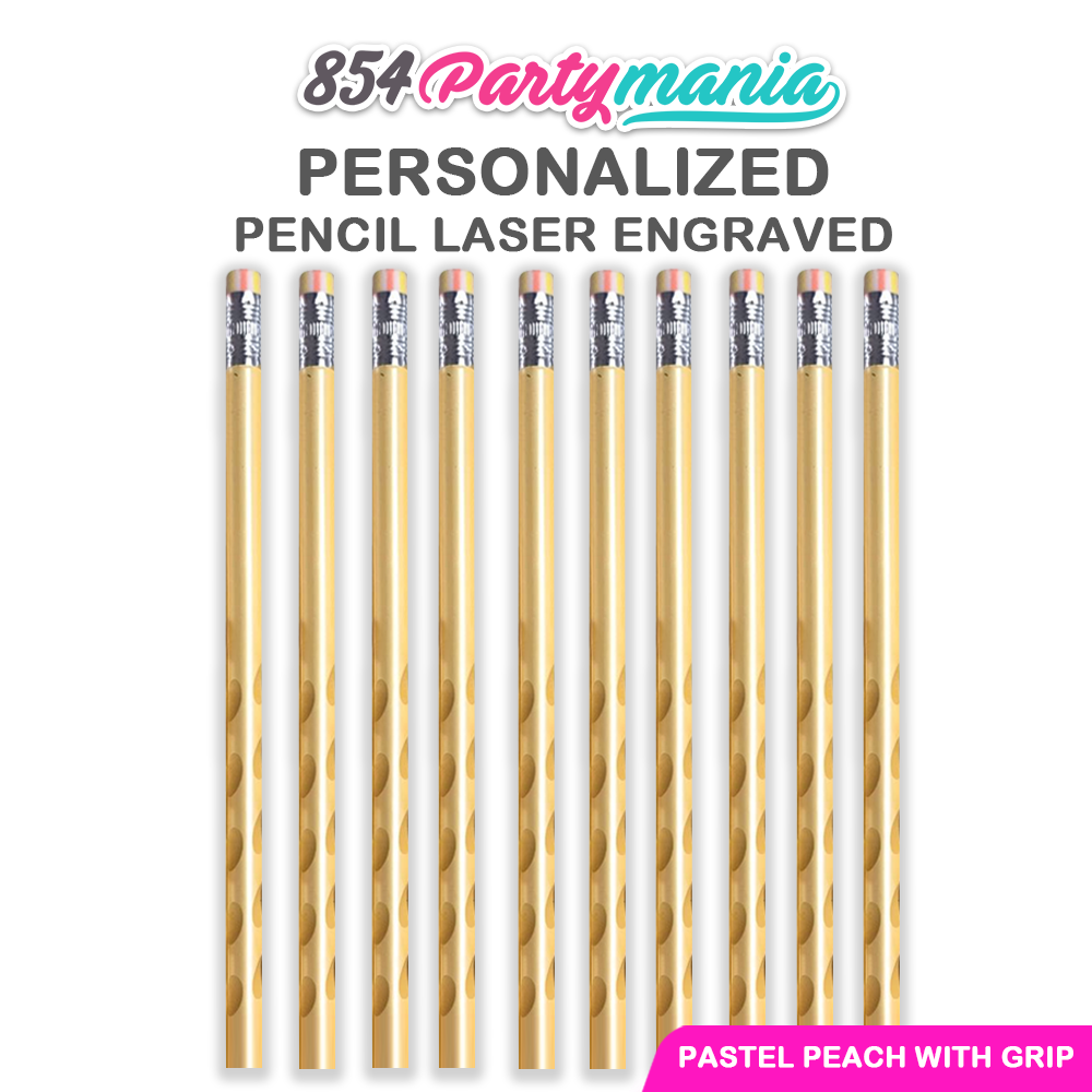 PENCIL Personalized Laser Engraved - FREE Engrave Your Name PASTEL PENCILS PEARL PENCILS