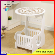 Hlw Portable Mini Round Laptop Table - Space-Saving Design