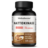 ผลิตภัณฑ์เสริมอาหาร Mshuheene Nattokinase - ให้ปริมาณ Natto 8000 FU ต่อหน่วยบริโภค ช่วยดูแลสุขภาพหัวใจระดับพรีเมียม - สูตรวีแกนและปราศจากกลูเตน - บรรจุ 120 แคปซูล (สำหรับ 60 หน่วยบริโภค)