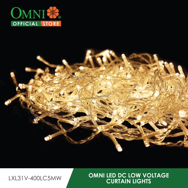 OMNI LED DC Low Voltage Curtain Christmas Lights - LXL31V-400LC5MW
