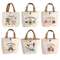 Buy 3 Take 3 Korean Tote Bags for Women Cartoon Handbag Large Capacity Canvas Bag Bento Lunch Bag