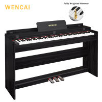 WENCAI  Digital Piano 88 Keys Upright Fully Weighted  Electric Pianos Wooden Classic 88 Keys Hammer ActionElectronic Piano Keyboard for BeginnerProfessionalTriple Pedal With Cover