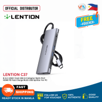 LENTION C37 8in1 USB C Hub Splitter Card Reader 1m Long Cable USB 3.0 Adapter Multi-Port 8in1 HDMI PD Fast Charge Multi-USB Splitter for MacBook Laptop Ipad Desktop Computer 2020-2016 MacBook Pro New Mac Air Surface Chrome Book USB Connector VMI