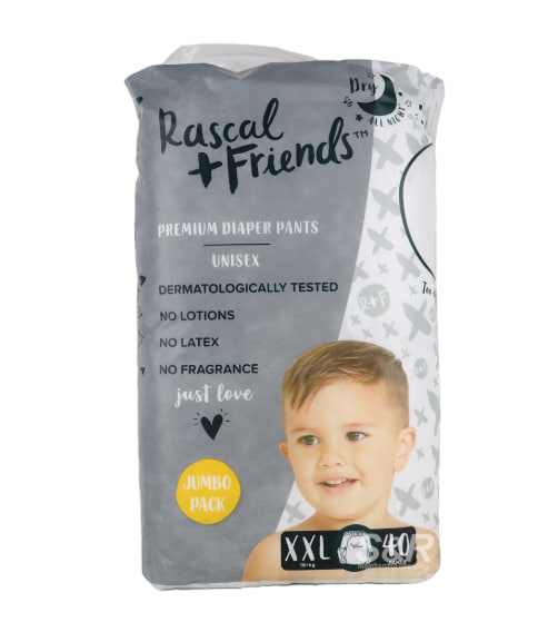 Rascal + Friends Premium Diaper Pants XXL 40pcs