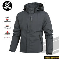 TECTOP Waterproof Jacket For Men Raincoat Hooded Outdoor Hiking Camping Jackets Women Motorcycle Riding Windbreaker