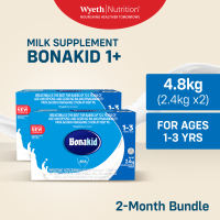 BONAKID 1+ Stage Three Milk Supplement Powder for Children 1 to 3 Years Old 4.8kg (2.4kg x2)