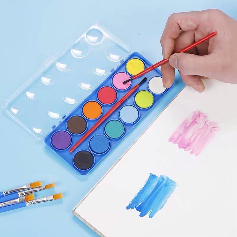 12-color kids water color paint desgin painting arts&crafts school supplies giveaway