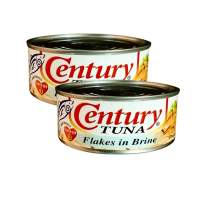 Century Tuna Flakes in Brine - Protein Omega 3 DHA No Preservatives 180g  - Pack of 2