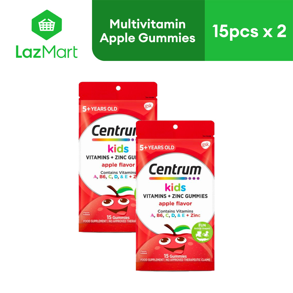 Centrum Kids Multivitamin Gummies Apple 15s - Pack of 2