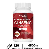 Korean Red Ginseng Capsules - Naglalaman ng 12:1 Concentrated Red Ginseng Extract at 1% Ginsenosides - Pinapabuti ang mga antas ng enerhiya lakas at sumusuporta sa tibay ng atleta