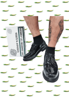 GIBSON S LITES CLARINO DRESS SHOES STEEL TOE (for ADULT) WET LOOK made from high-gloss synthetic leather