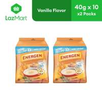 Energen Cereal Oat Mix with Milk - Vanilla Flavor Pouch 40g x 10 sachets - Pack of 2