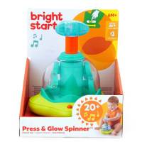Bright Starts Press & Glow Spinner Baby Toy with Lights and Sounds