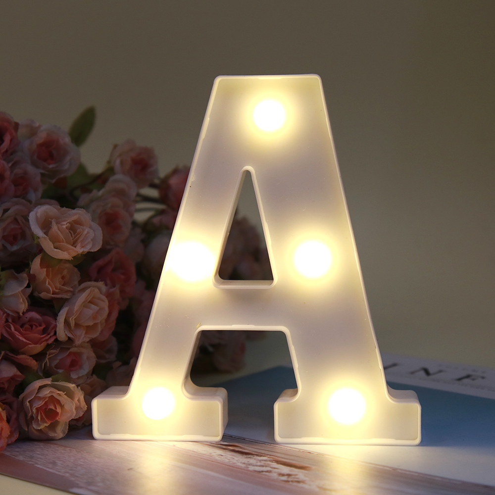Letters With Lights For Party Birthday Decoration Lamp Battery Operated Alphabet And Number Christmas Wedding Valentines Day Decor