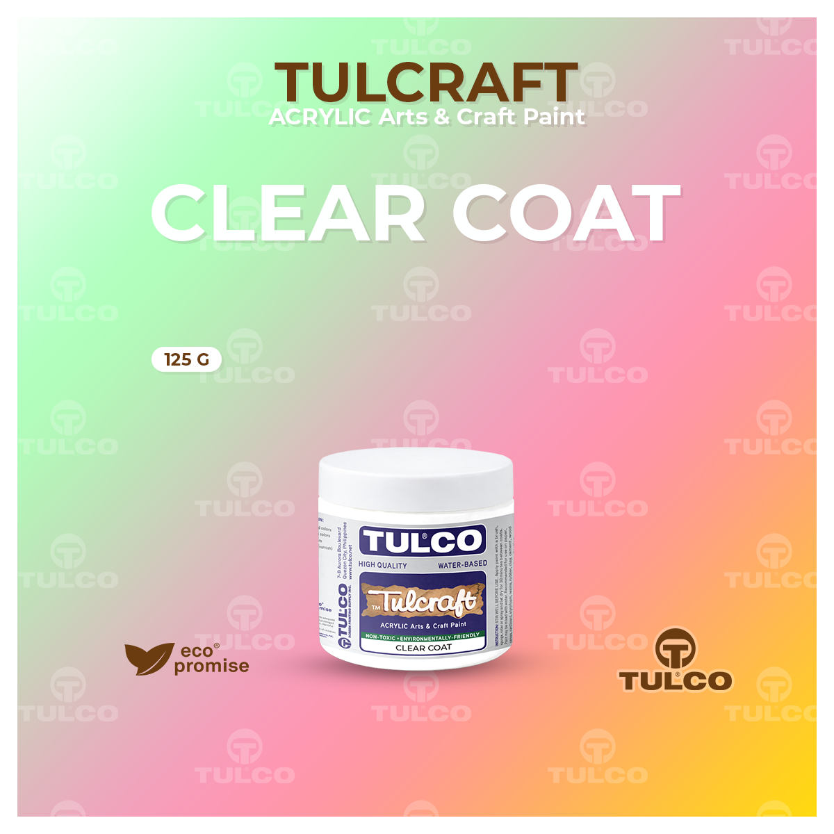 Tulco Tulcraft Acrylic Arts and Crafts Paint (White and Clear) 125g
