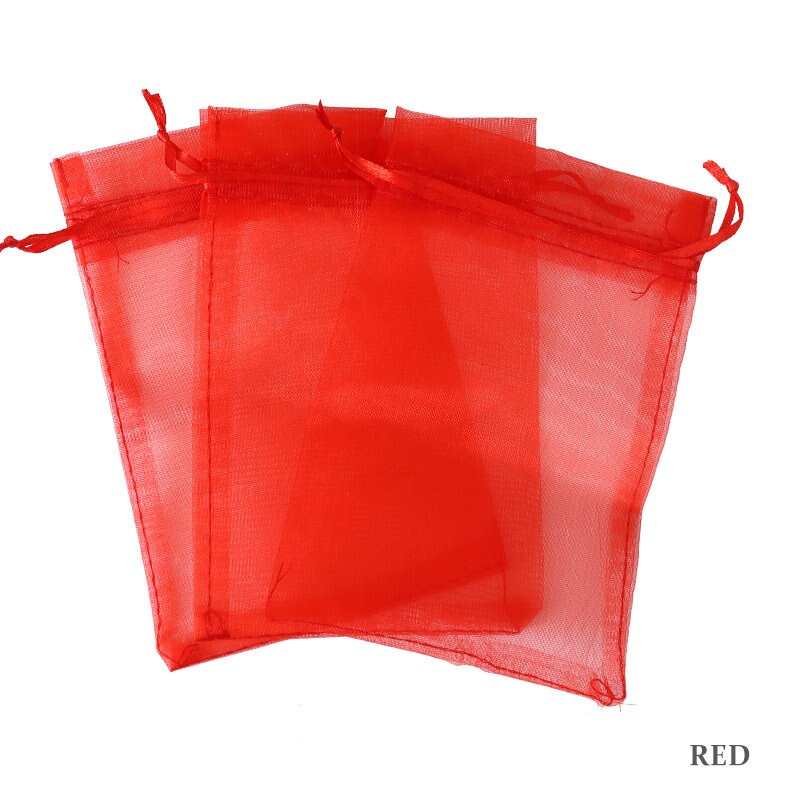 ManilaGo 50Pcs Organza Gift Bag Mesh Drawstring Pouch For Wedding Candy Jewlery Package Gift Pouch