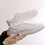 White rubber shoes for womenâ€™s leather #791