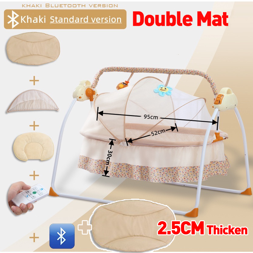Baby Electric Cradle Bed Electric Rocking Bed Swing Baby Cradles Foldable Baby Shaker Baby Cradle Newborn Portable Crib