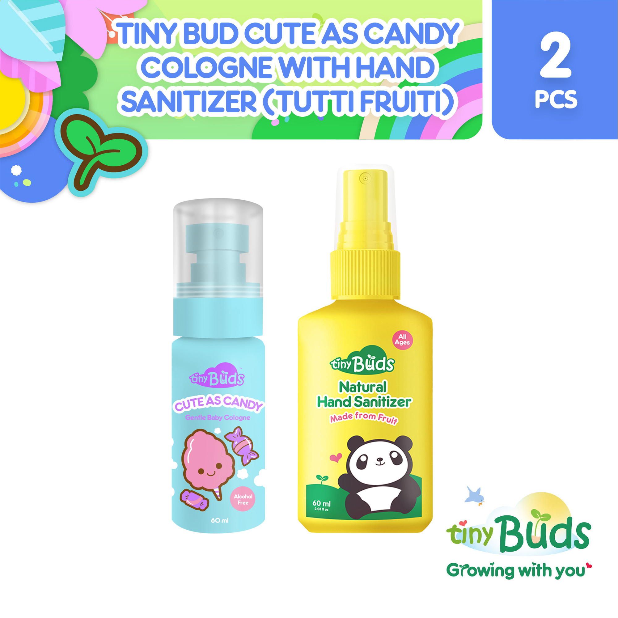 Tiny Buds Cute as Candy Cologne with Hand Sanitizer (Tutti Fruiti)