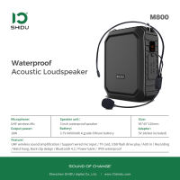 SHIDU Portable Voice Amplifier with Bluetooth Speaker Lapel for Teachers Loudspeaker Lapel Mic for Teaching/Guide/Party/Lecture/ Promotion/Training
