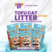 The Fur Life Co. Tofu Cat Litter Odor Block Insta Charcoal — Value Bundle | 6L x6 FLC0056PK