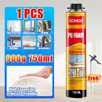 900g PU Foam Spray Sealant GOMOO Waterproof Polyurethane 140X Expanding For Door Window Holes Crack Repair Filling Flame Retardant Noise Reduction Moisture-proof