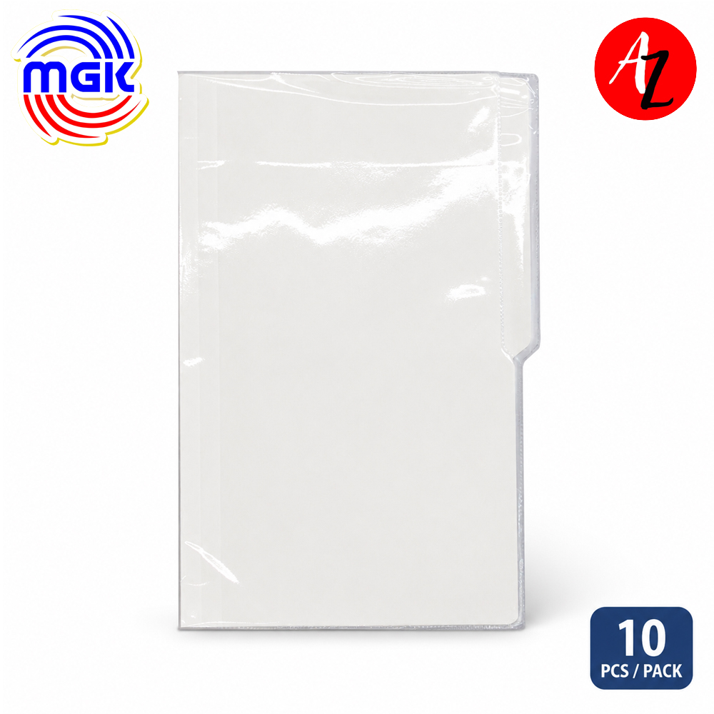 MGK Reusable Folder Plastic Cover Folder Jacket Sizes Long Short 10pcs