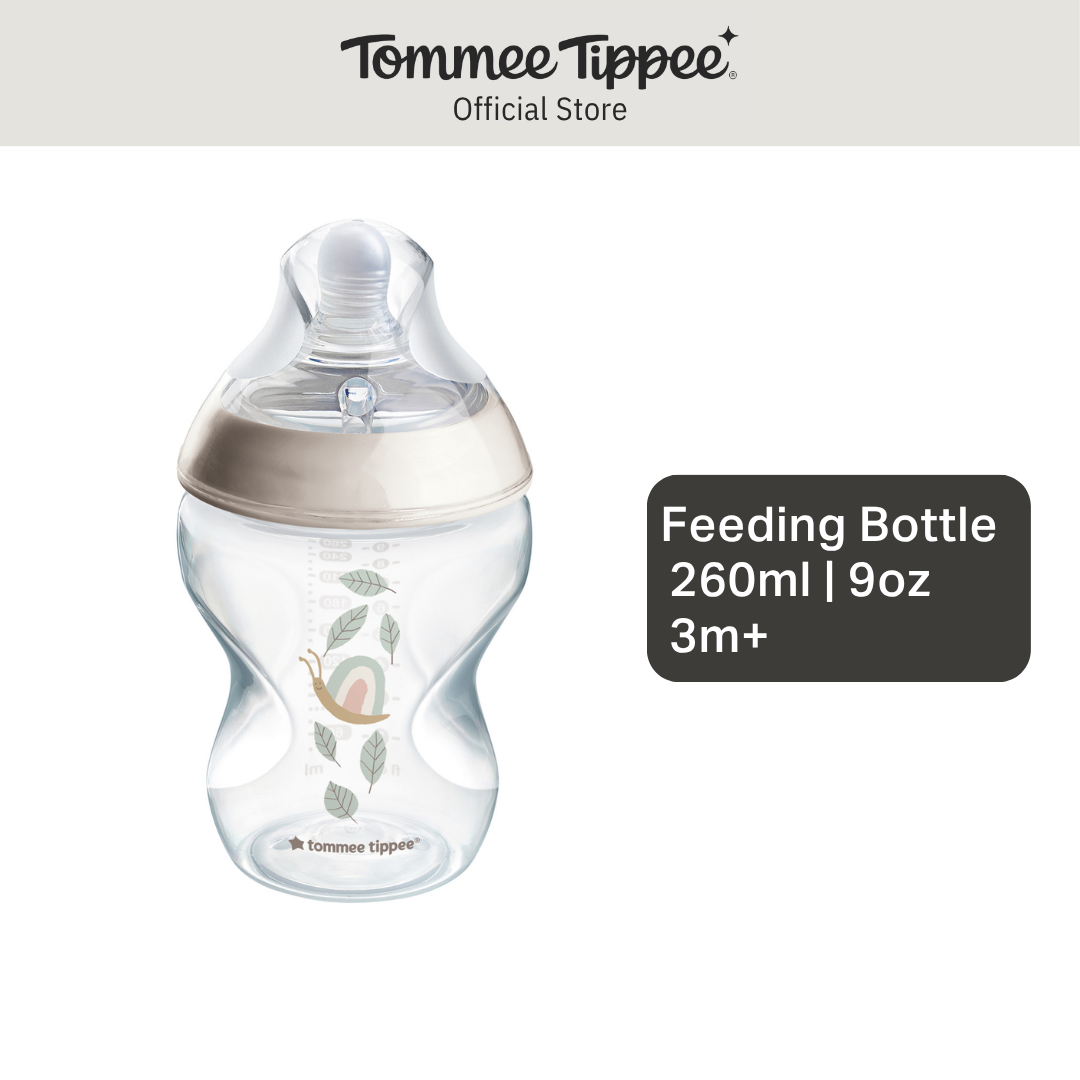 Tommee Tippee 260ml Natural Start PP Decor Feeding Bottle 3+ months Medium Flow Breast-Like Teat