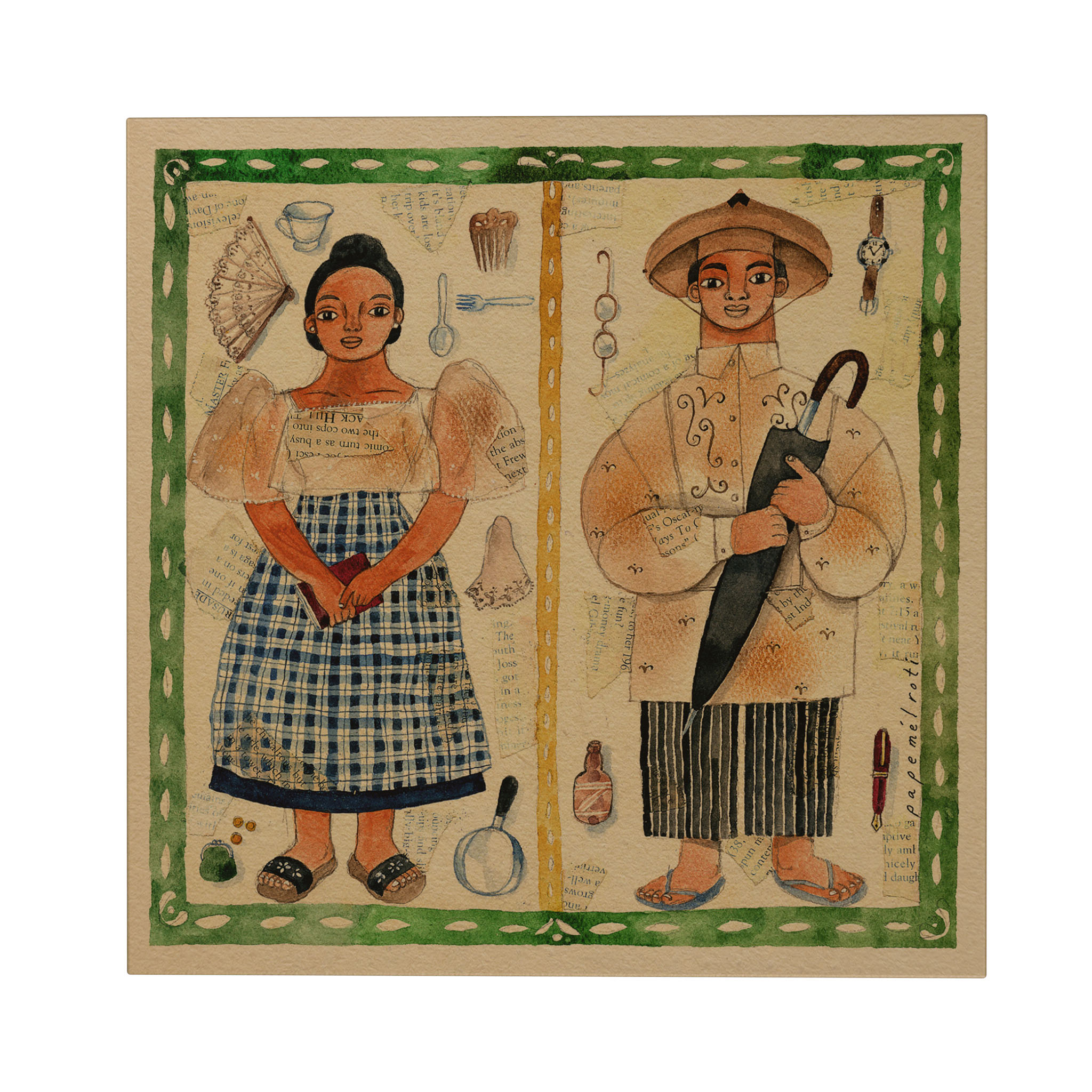 Papemelroti Philippine Souvenir Postcard (Pack of 5) | Greeting Card | Jeepney Kalesa Bahay-kubo | Gift | 5s