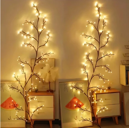 LED Vine Tree String Light with 8 Modes USB Powered & Flexible Branch Design Perfect for Wall Decor