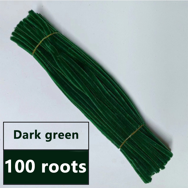 【100pcs】Fuzzy Wire Chenille Stem Handmade Diy Toys Making Art Material Flower Handmade Materials Twisted Stick