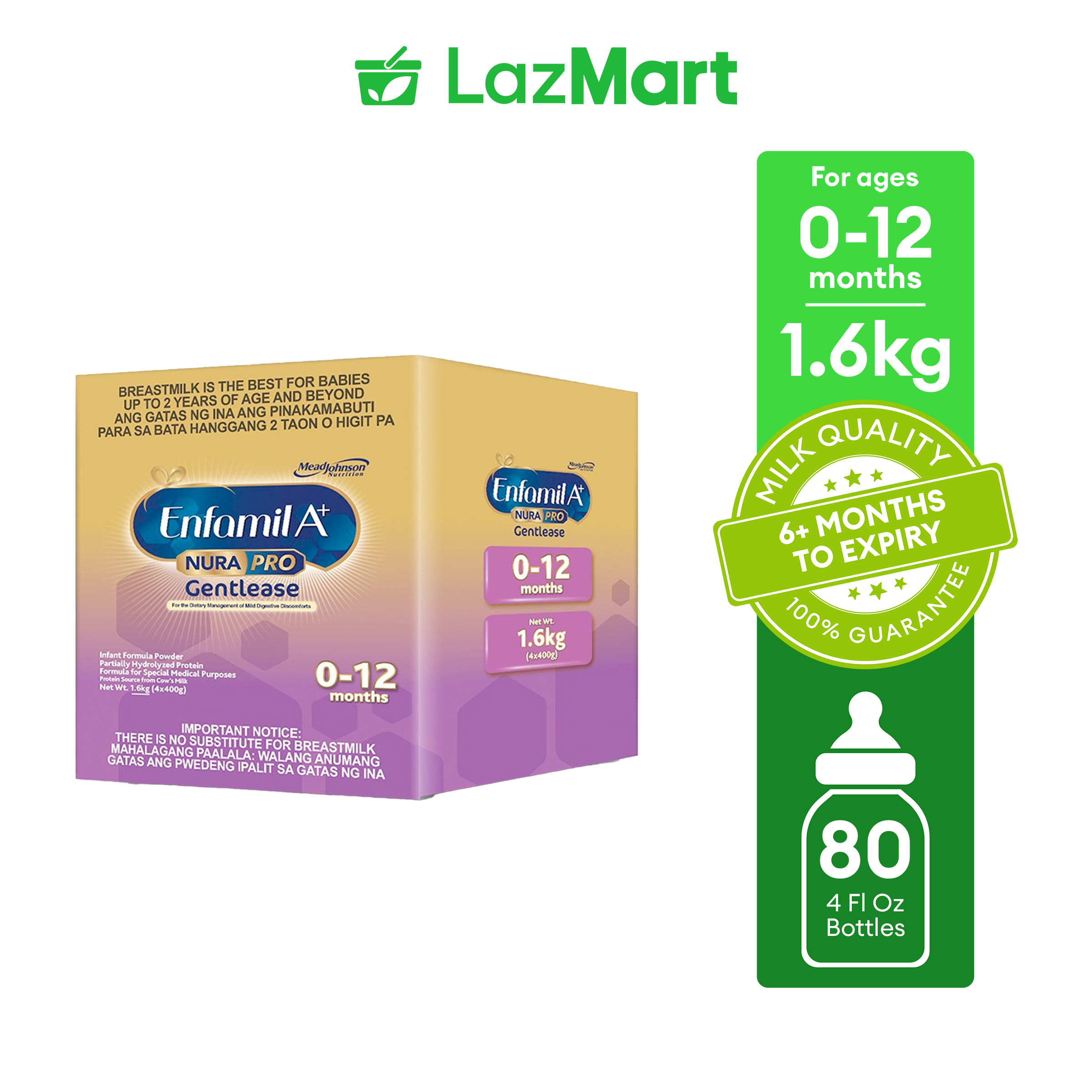 Enfamil A+ Nurapro Gentlease 1.6kg For Dietary Management of Mild Digestive Discomforts for 0-12 months