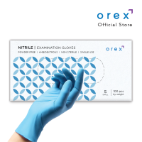 OREX Disposable Nitrile Examination Gloves - XS/S/M/L/XL - 1 box (100 pcs)