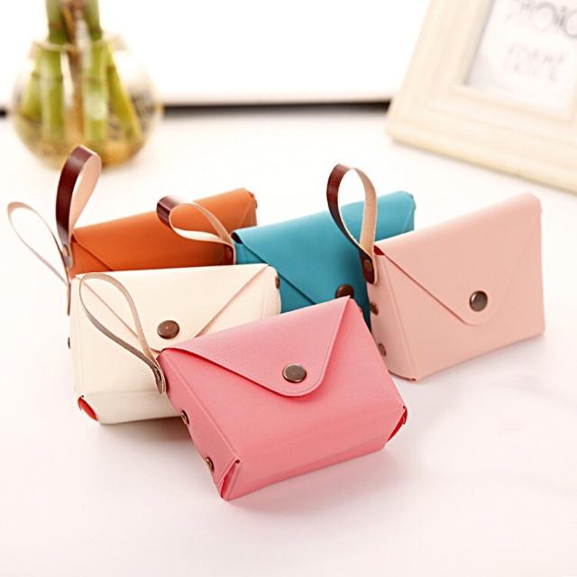 GRACE FASHION NEW CANDY COLOR COINS PURSE MINI WALLET WITH BOX