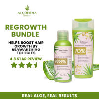ALODERMA Hair Growth Bundle - Nourishing Shampoo 70% Pure Aloe Vera Hair Tonic 99.8%  Pure Aloe Vera