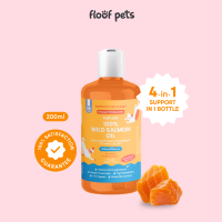 Floof Pets 100% Wild Salmon Oil 200ml for Dogs & Cats | Rich in Omega-3 EPA Fatty Acids & DHA
